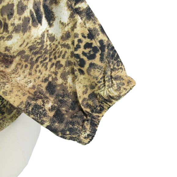 K.T. Golf Windbreaker Jacket Full Zip Front Animal Print Motif Sz Medium Pockets - Picture 7 of 11